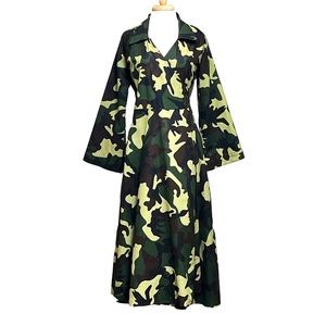 Kara Chic Camo print wrap around cotton dress